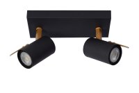 Deckenspot Metall Schwarz 2200 K L:22 cm verstellbar