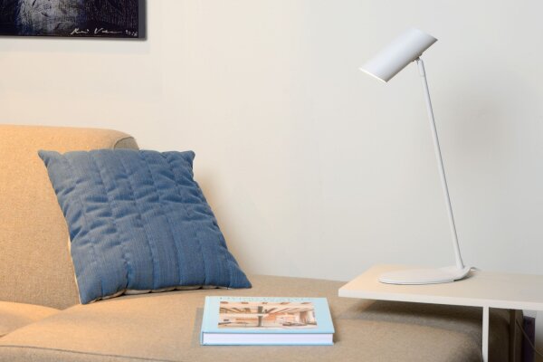 Tischleuchte Metall Weiß GU10 H:54 cm modern edel