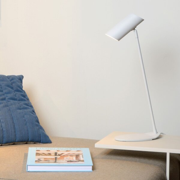 Tischleuchte Metall Weiß GU10 H:54 cm modern edel