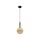 Hängelampe Glas Bernstein Messing G9 L:18 cm edel