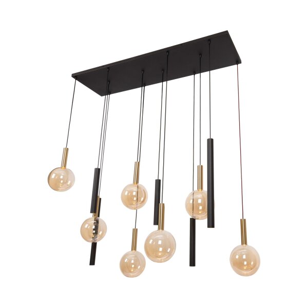 Pendelleuchte Glas Bernstein 12-flammig G9 L:143 cm