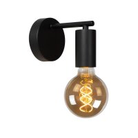 Wandleuchte Metall Schwarz E27 L:14 cm modern edel
