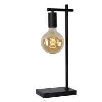 Tischlampe Metall Schwarz E27 H:52 cm modern edel