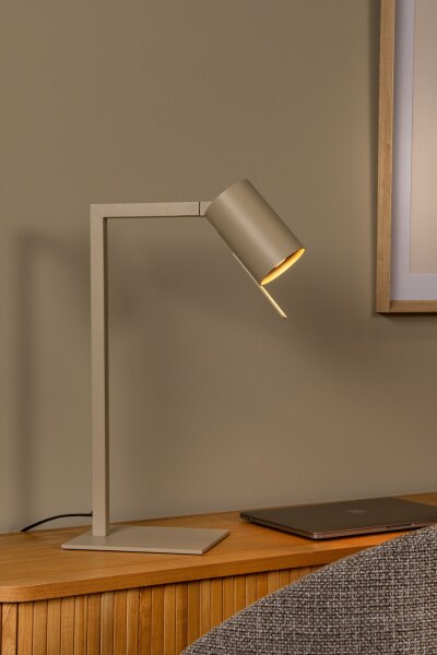 Tischlampe flexibel Metall Taupe GU10 H:50 cm edel