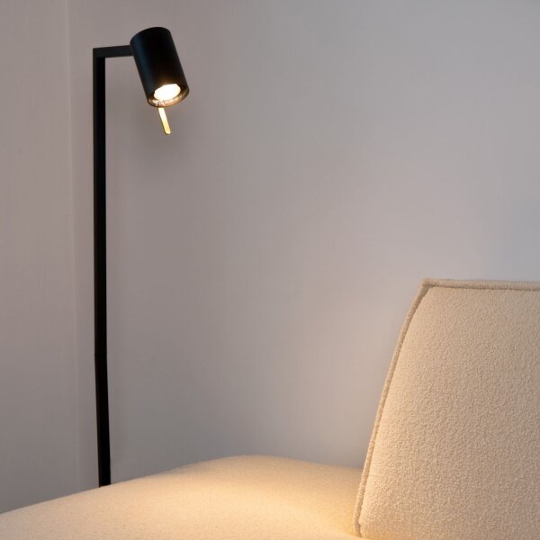 Stehlampe verstellbar Metall Schwarz GU10 H:130 cm