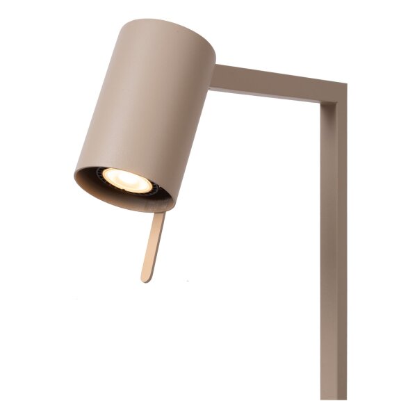 Stehleuchte verstellbar Metall Taupe GU10 H:130 cm