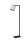 Stehlampe verstellbar Schwarz E27 H:128 cm modern