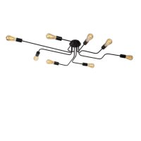 Vintage Deckenlampe Schwarz 8-flammig E27 B:150 cm