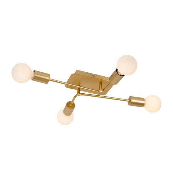 Vintage Deckenleuchte Messing 4-flammig E27 B:51 cm