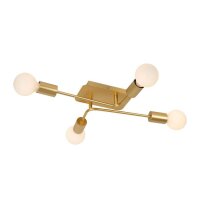 Vintage Deckenleuchte Messing 4-flammig E27 B:51 cm