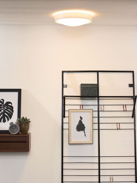 Deckenlampe Weiß 2-flammig E27 B:25 cm modern edel