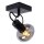 Retro Deckenspot Metall Glas Rauchgrau E14 B:18 cm