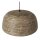 Hängelampe Metall Seegras Schwarz E27 rund L:47 cm