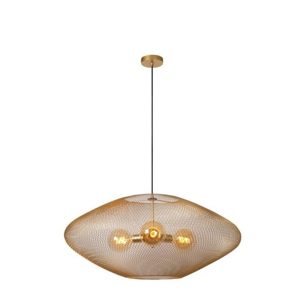 Vintage Pendelleuchte Messing 3-flammig E27 L:85 cm