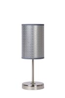 Vintage Tischlampe Metall Chrom E27 H:38 cm edel