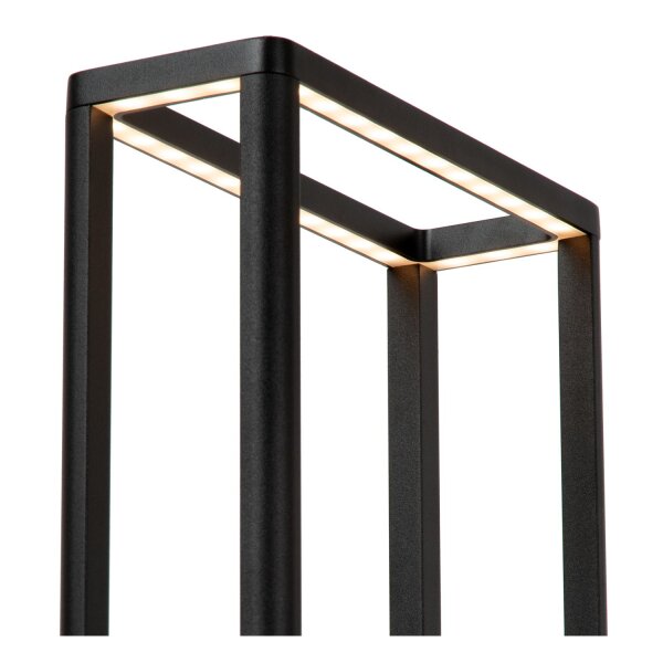 LED Sockelleuchte Schwarz 3000 K IP65 H:50 cm edel