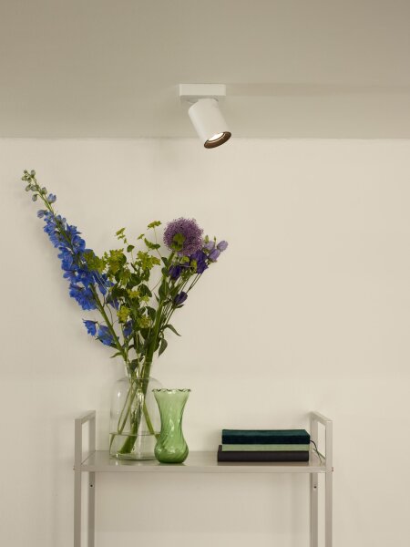 Deckenstrahler Aluminium Weiß 2200 K B:10 cm modern