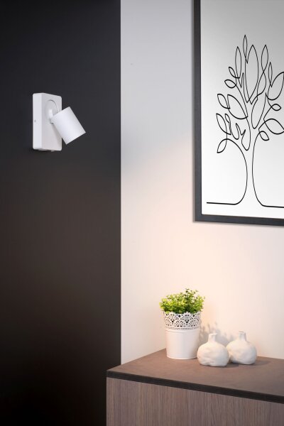 Wandstrahler flexibel Aluminium Weiß 2200 K modern