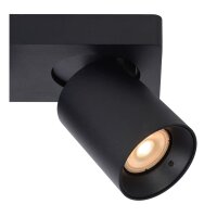 Deckenspot flexibel Aluminium Schwarz 2200 K edel