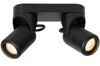Deckenstrahler Außen Schwarz IP44 2x GU10 modern