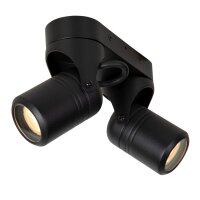 Deckenstrahler Außen Schwarz IP44 2x GU10 modern