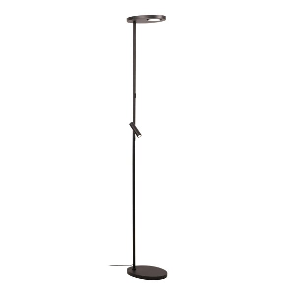 LED Stehlampe Metall Schwarz 2700 K H:177 cm edel
