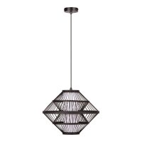 Hängelampe Holz Schwarz E27 L:40 cm modern edel