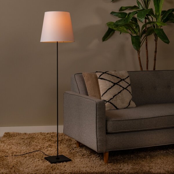 Stehleuchte Metall Schwarz E27 H:150 cm modern edel