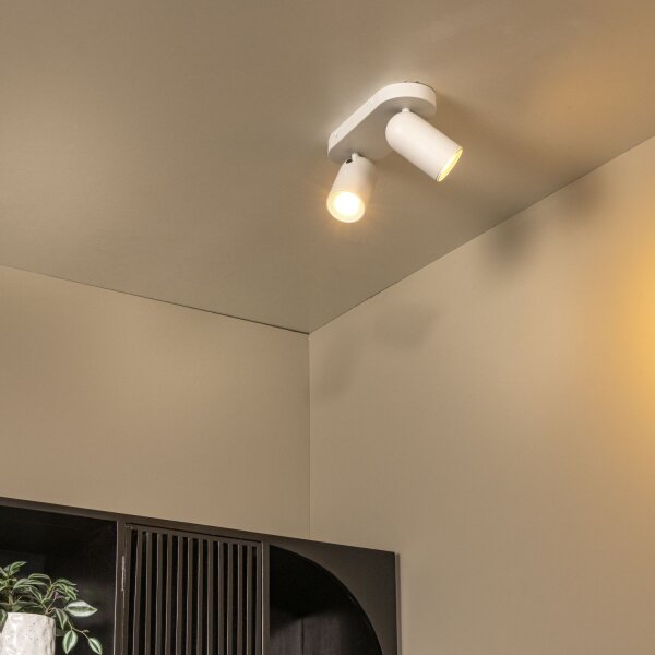 Deckenstrahler flexibel Weiß GU10 modern edel rund