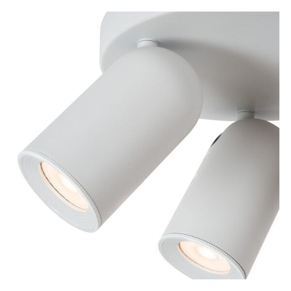 Deckenspot Metall Weiß 3-flammig GU10 modern edel