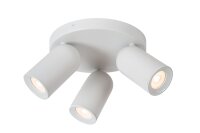 Deckenspot Metall Wei&szlig; 3-flammig GU10 modern edel