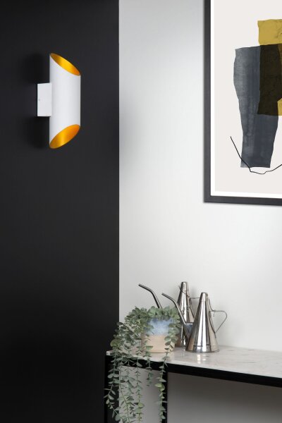 Wandlampe Up Down Weiß G9 H:30 cm modern edel rund