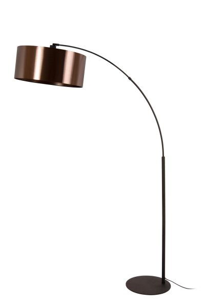 Bogenleuchte Schwarz Rost E27 H:185 cm modern edel
