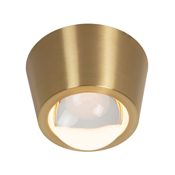 LED Deckenlampe Aluminium Messing 3000 K Ø9 cm edel