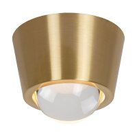 LED Deckenlampe Aluminium Messing 3000 K &Oslash;9 cm edel