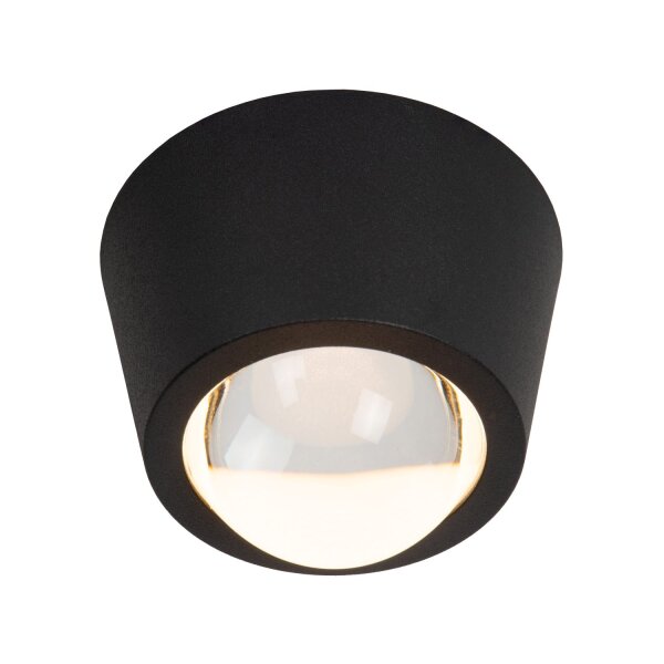LED Deckenlampe Aluminium Schwarz 3000 K modern edel