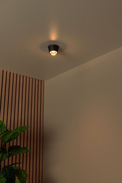 LED Deckenlampe Aluminium Schwarz 3000 K modern edel