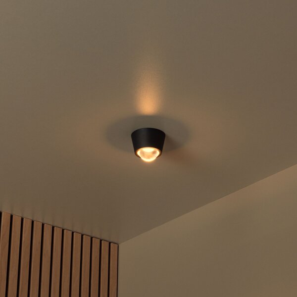 LED Deckenlampe Aluminium Schwarz 3000 K modern edel