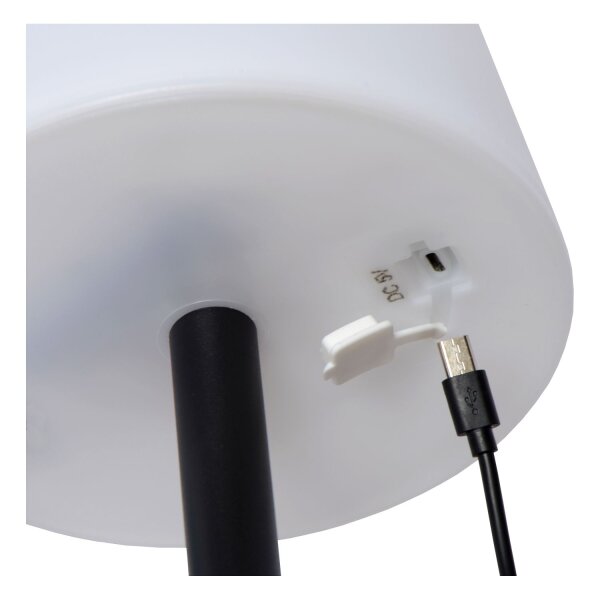 LED Tischlampe Schwarz 3000 K IP44 H:26 cm modern