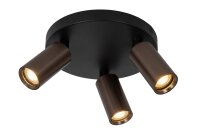 Deckenstrahler flexibel Kaffeebraun B:18 cm GU10