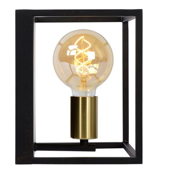 Wandlampe Metall Schwarz E27 L:22 cm modern edel