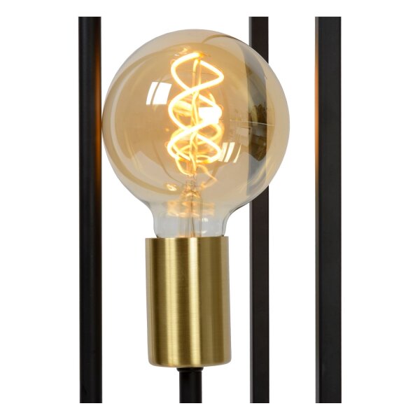 Stehlampe Metall Schwarz E27 H:120 cm modern edel