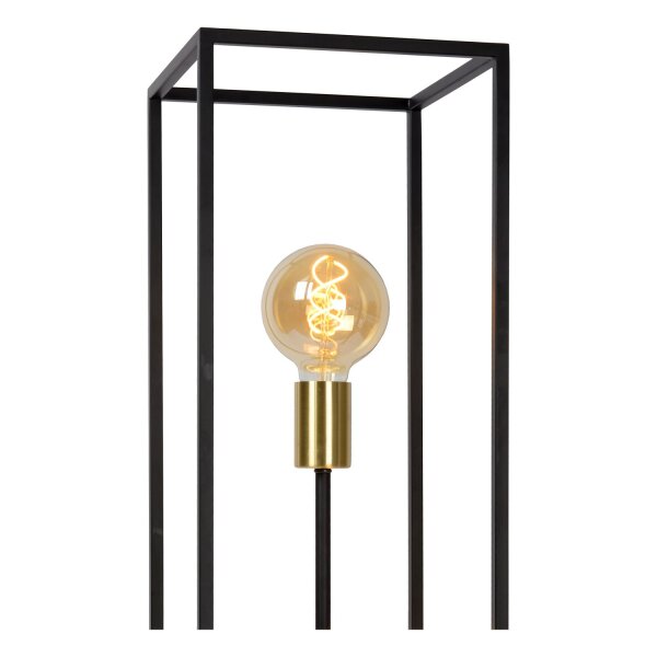 Stehlampe Metall Schwarz E27 H:120 cm modern edel