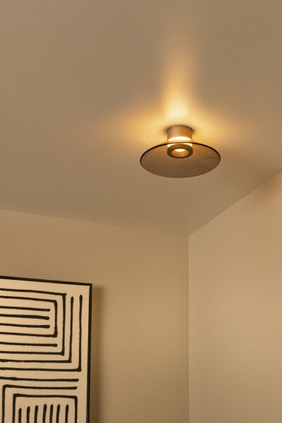 LED Deckenleuchte Glas 2700 K B:23 cm Bernstein