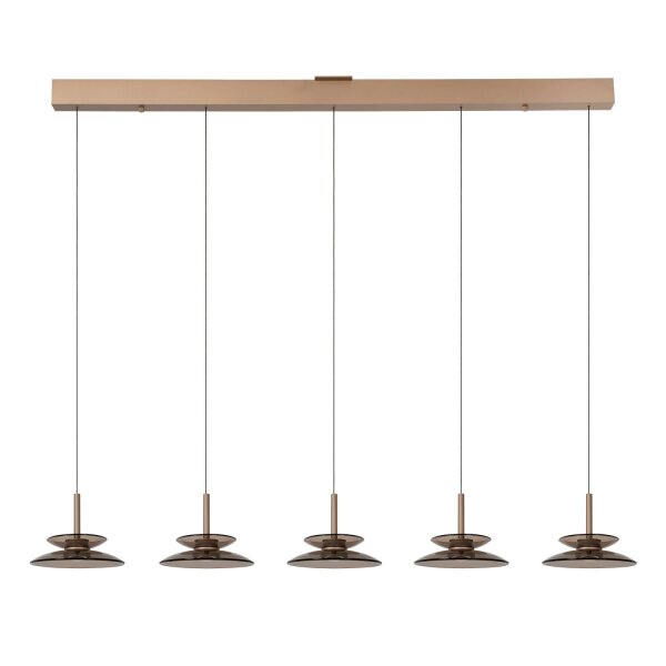 LED Pendelleuchte Glas 2700 K L:150 cm Bernstein