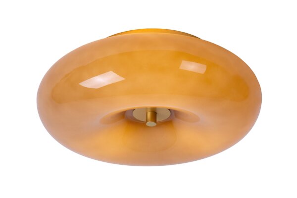 Retro Deckenlampe Glas Messing G9 B:30 cm edel