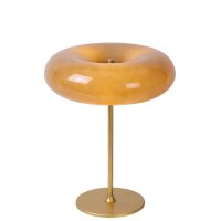 Tischleuchte Glas Messing G9 H:37 cm modern edel