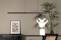LED Pendelleuchte Metall Schwarz 2700 K L:147 cm