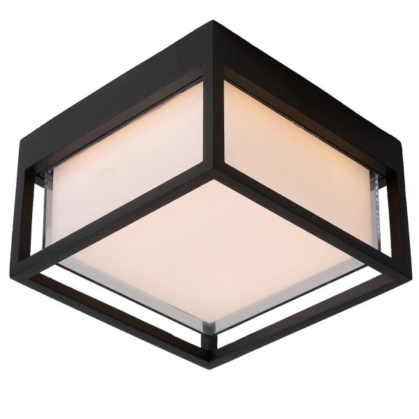 LED Wandleuchte Aluminium Schwarz 3000 K L:17 cm