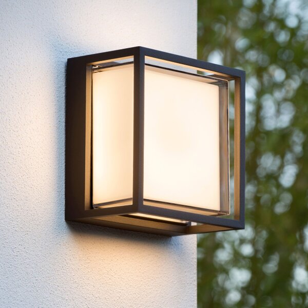 LED Wandleuchte Aluminium Schwarz 3000 K L:17 cm